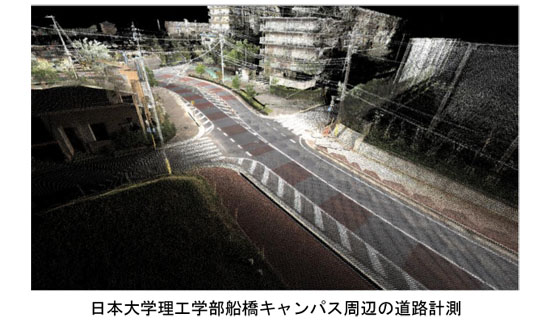 日本大学理工学部船橋キャンパス周辺の道路計測