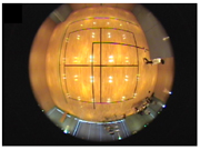 魚眼レンズによる天井からの撮影図
