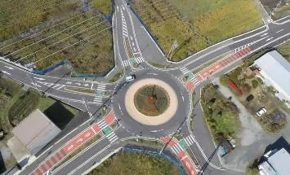 長野県須坂市のラウンドアバウト