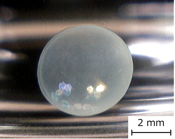 図２ 粒子をカプセル化した中空球状ＢＣゲル