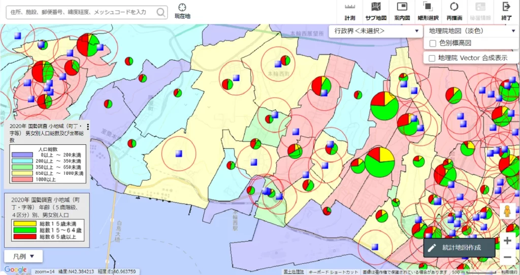 地理情報システム jSTAT MAP