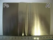 アルミニウム（Al）と鉄（Fe）の接合材の一例．