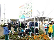 津波復興まちづくりで地元児童と制作した景観マップ（いわき市）