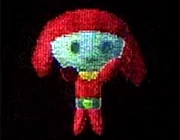 ホログラフィテレビによる 再生像の例。実物は3次元で、しかも動画です。