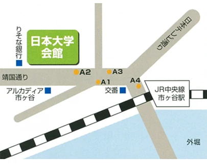 日本大学会館　学生支援センター地図